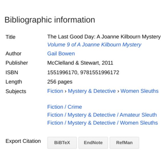 4/$30 Bundle; "The Last Good Day: A Joanne Kilbourn Mystery" by Gail Bowen - Picture 3 of 7